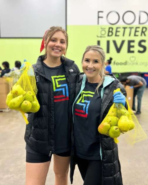 Volunteering at Houston Food Bank